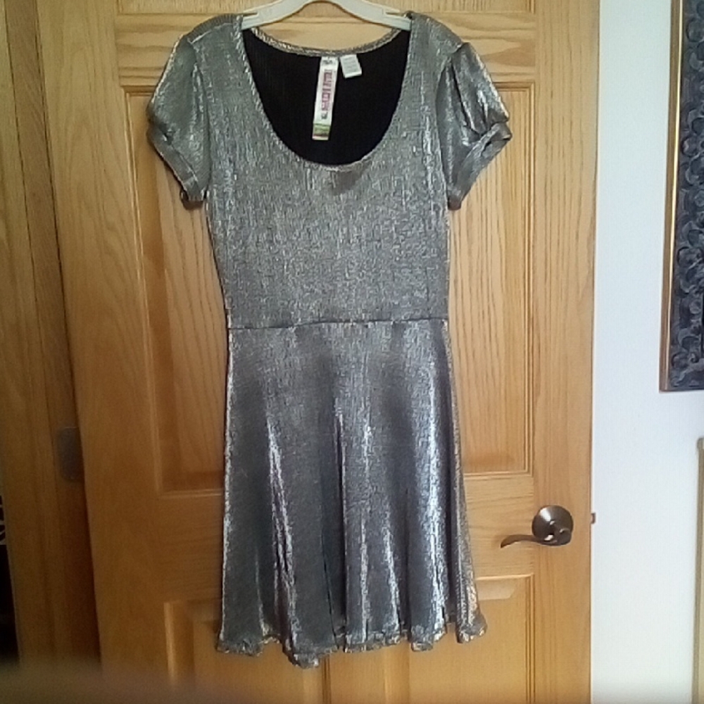 SOLD-Silver Mini Dress
